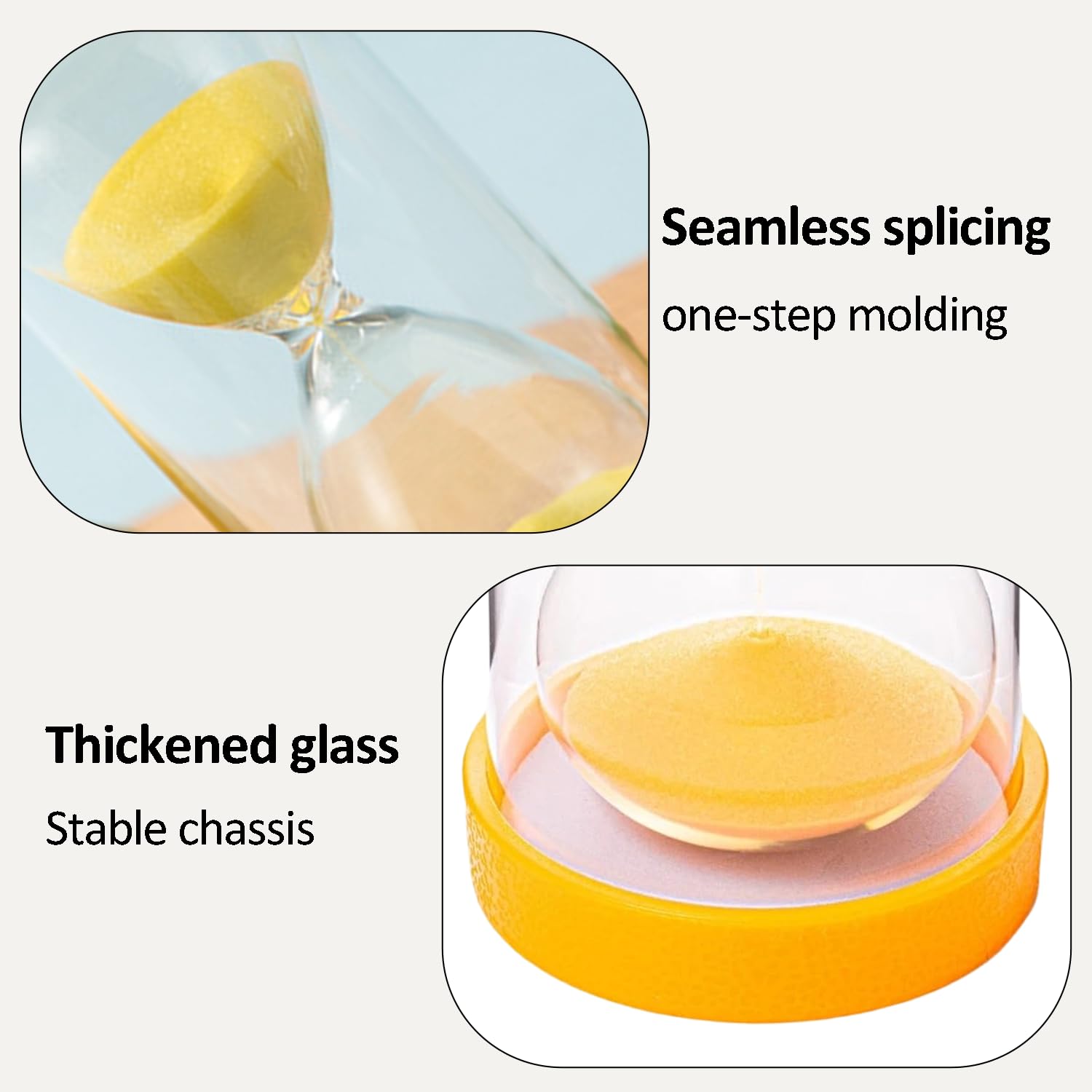 Sand Timer for Kitchen 5 Minutes Egg Timers for Kids Easy to Operate Lemon Yellow Visual Learning Tools - Image 4
