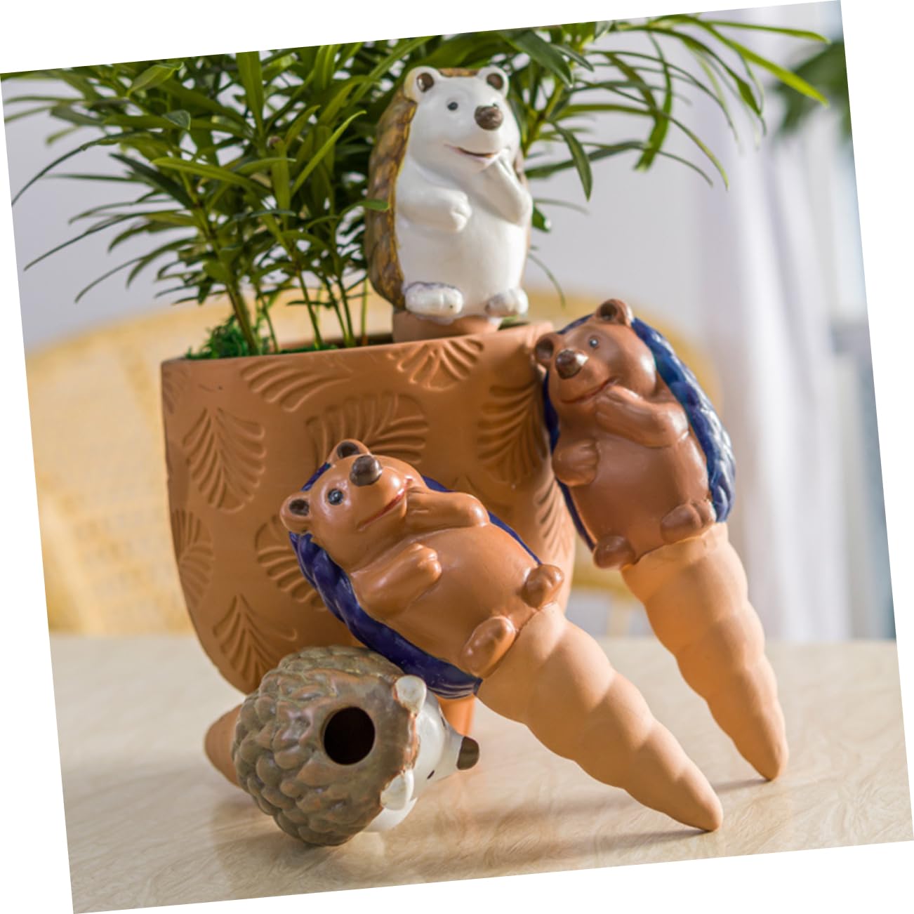 Toyvian 3 Ensembles Tas À Arrosage Automatique Appareil Usine Trempeur Irrigation Petit Pointes D'arrosage Automatique des Plantes Outil D'arrosage Succulent Terre Cuite 4 Pièces * 3