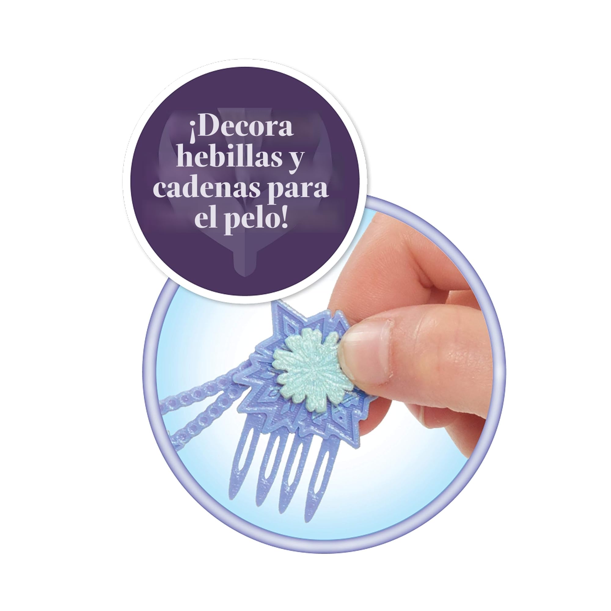 Cabeza para Peinados de Lujo de Elsa, la Reina de Las Nieves de Disney con Accesorios, 17 Piezas, Juguetes para niños a Partir de 3 años de Just Play