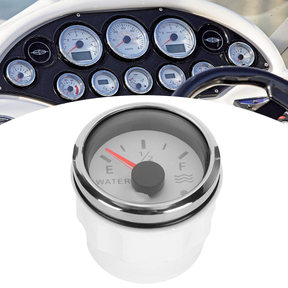 Indicatore Livello Acqua 52mm - Per Camper E Barche, Allarme 9-30V, Sensore Europeo 0-190 Ohm - Foto 3