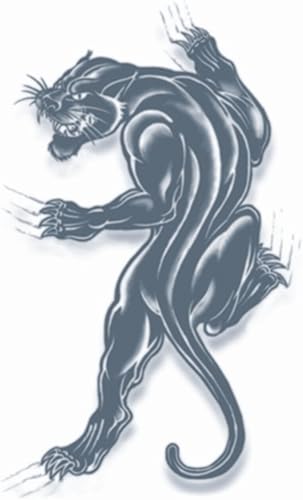 Pantera Prisión Temporal FX Tatuaje, NegroBlanco