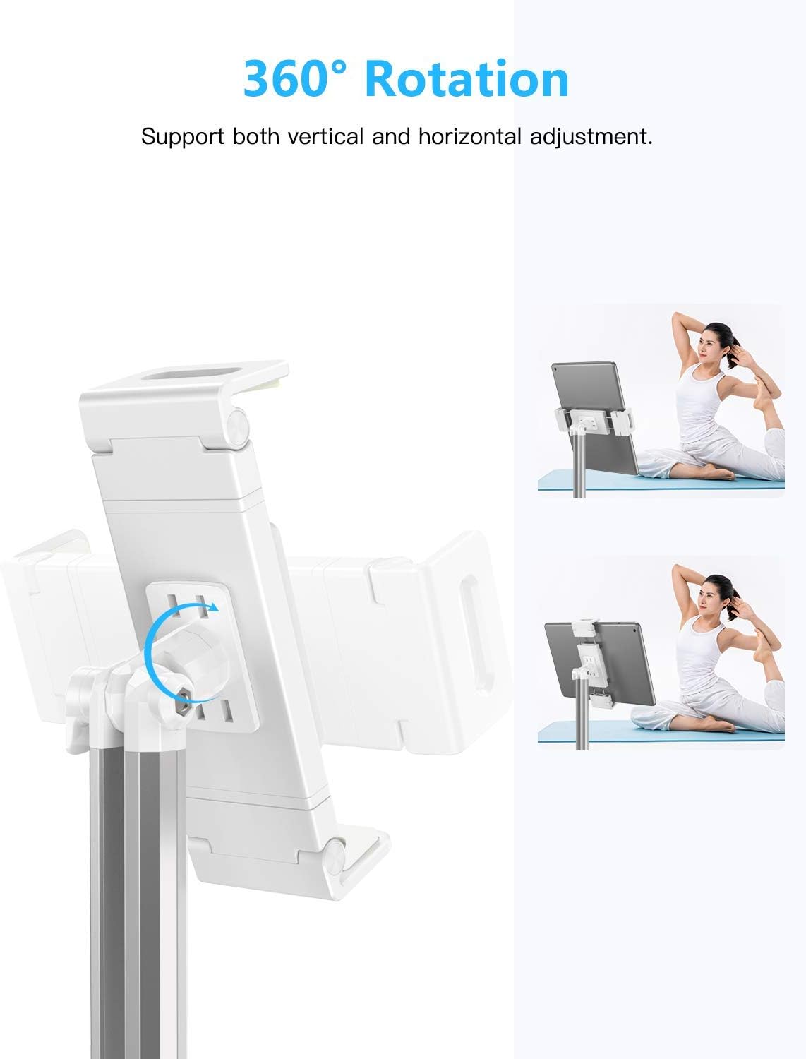 Tech Deals 🔥 Tablet Stand Adjustable, OMOTON 360°Swivel iPad Stand, Aluminum Desktop Stand Holder Dock Compatible with iPad Air New iPad, Samsung Tabs(up to 5.8''-10.5''), Headset and Cell Phones ,White 70% Off Discount Tablet Stand Adjustable, OMOTON 360°Swivel iPad Stand, Aluminum Desktop Stand Holder Dock Compatible with iPad Air New iPad, Samsung Tabs(up to 5.8''-10.5''), Headset and Cell Phones ,White