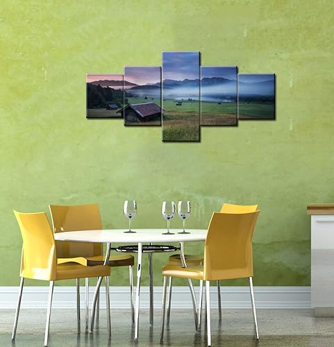 Vista 160 de Paisaje de 5 piezas pintura sobre lienzo