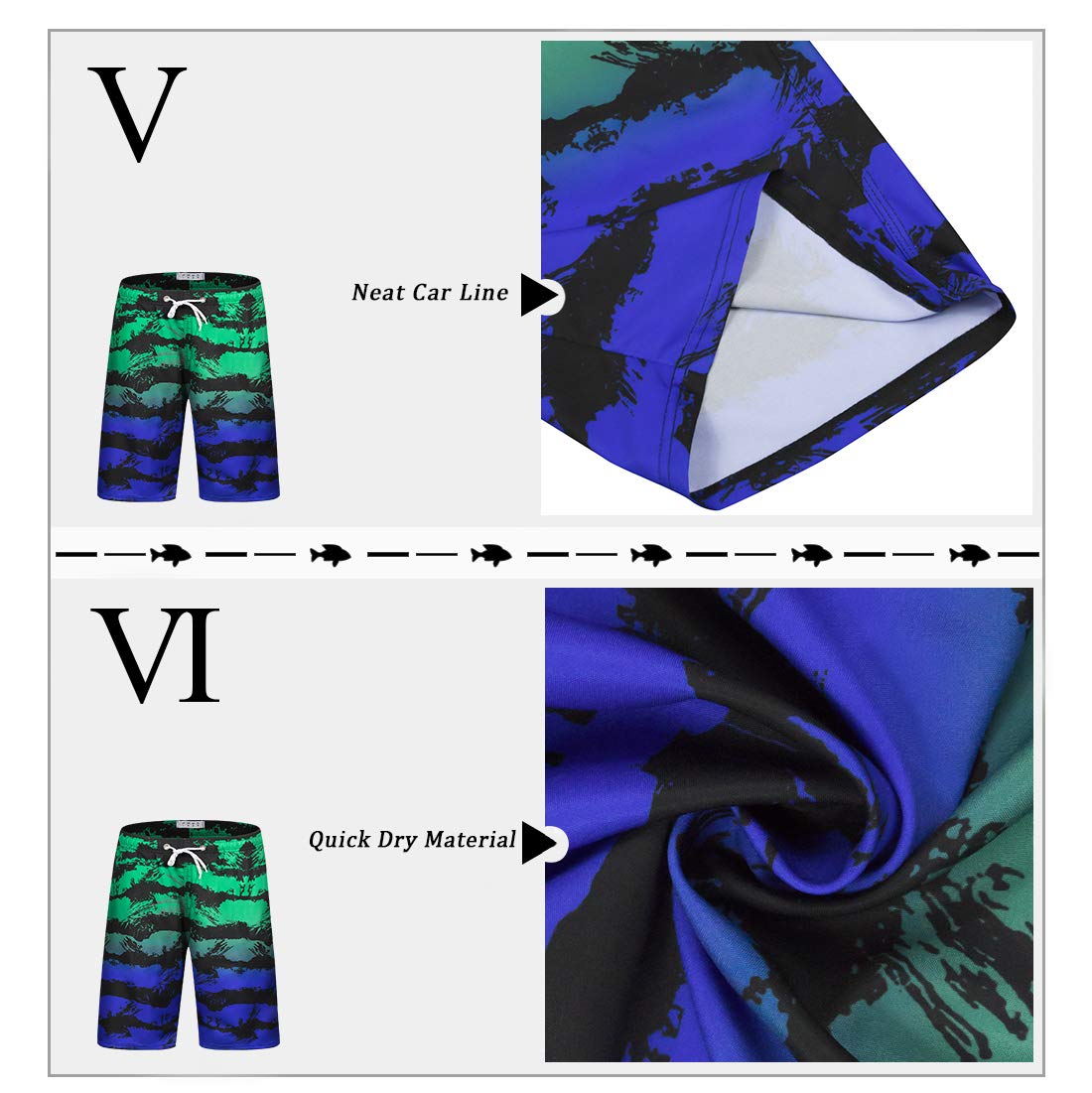 APTRO Costumi Pantaloncini da Bagno Uomo Mare Surf Piscina Stampa Hawaiana Estiva Grande Asciugatura Rapida con Fodera in Rete