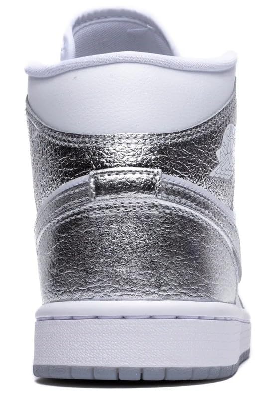 NIKE Jordan Women's Air 1 Mid SE White/Metallic Silver (FN5031 001) - 113