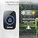 Wireless Doorbell kit, Plug-in Receiver, Waterproof Push Button with 1000 feet Operating Range, 5 Volume Levels, 60 Chimes, LED flash & CD Sound For Home/Office/Classroom Use (1X1 Black)
