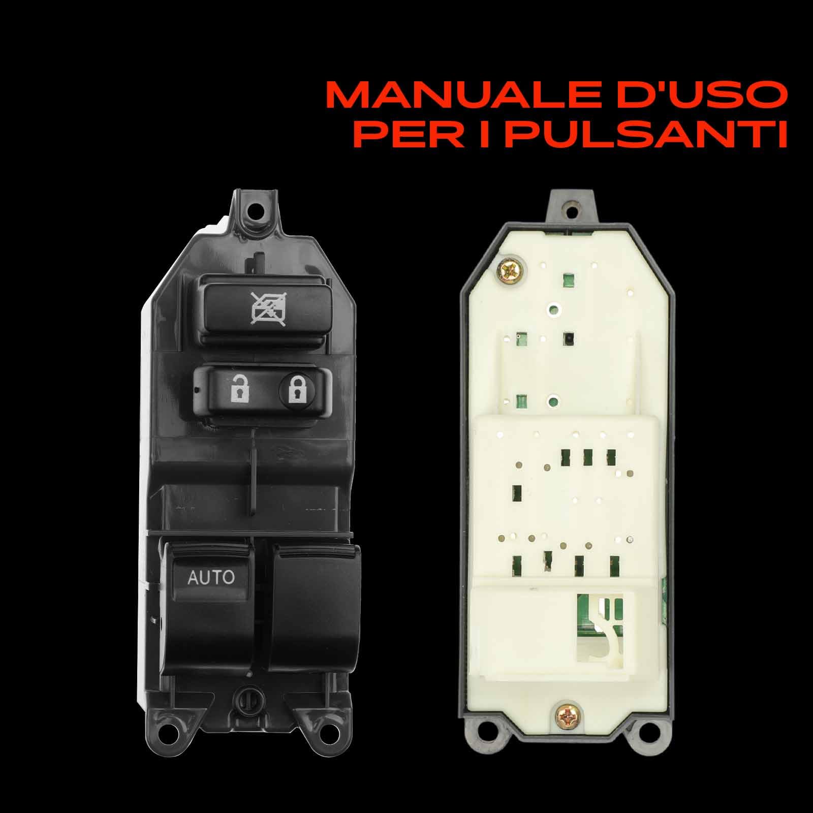 Frankberg Interruttori alzacristalli Anteriore sinistro Compatibile con Yaris P9 1.0 VVT-i 1.33 VVT-i 1.4 D-4D 1.8 VVT-i 1.3 VVT-i 1.0 GPL 2005-2012 Replace# 8482002230,848200D200