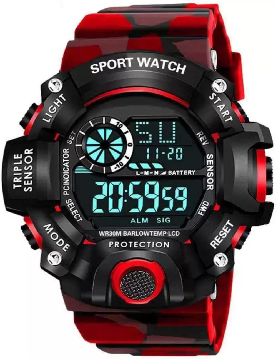 GIFFEMANS Digital Watch Red C -Shock (B0CLF57BLS) Amazon Price History, Amazon Price Tracker