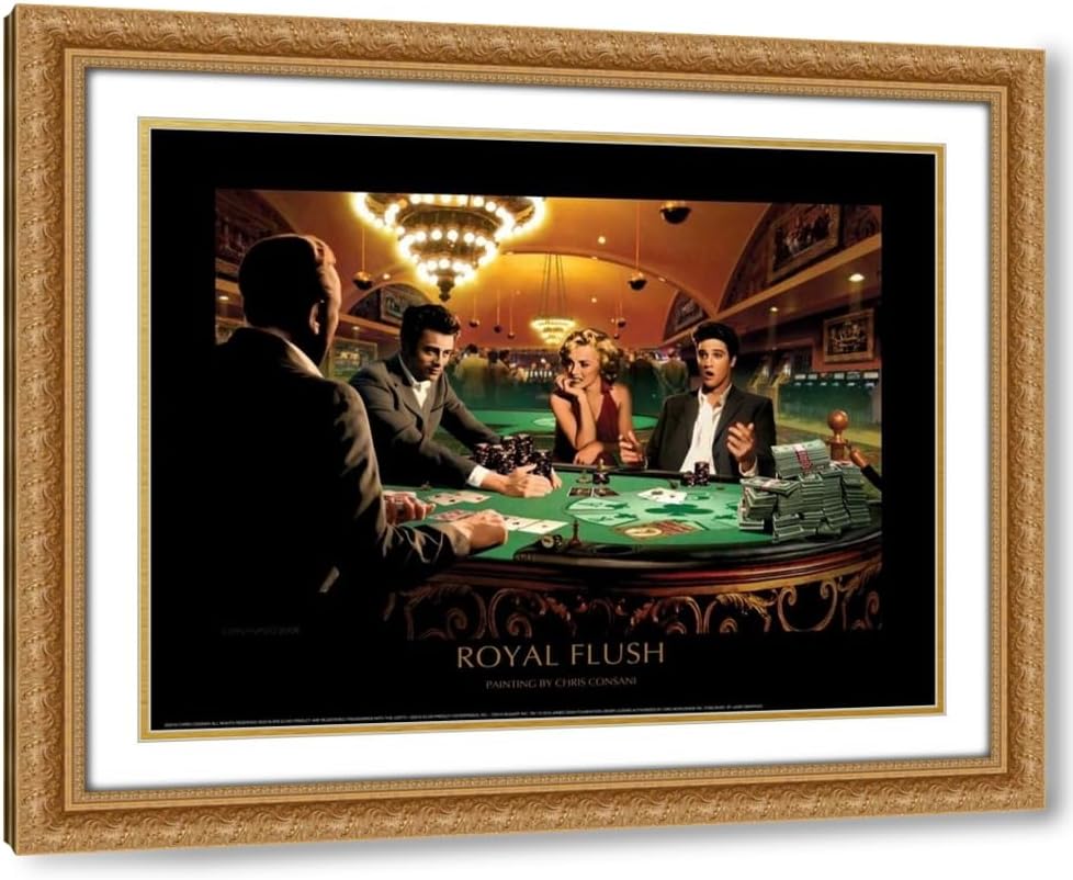 Consani, Chris 18x15 Black Modern Framed Art Print Titled Royal Flush