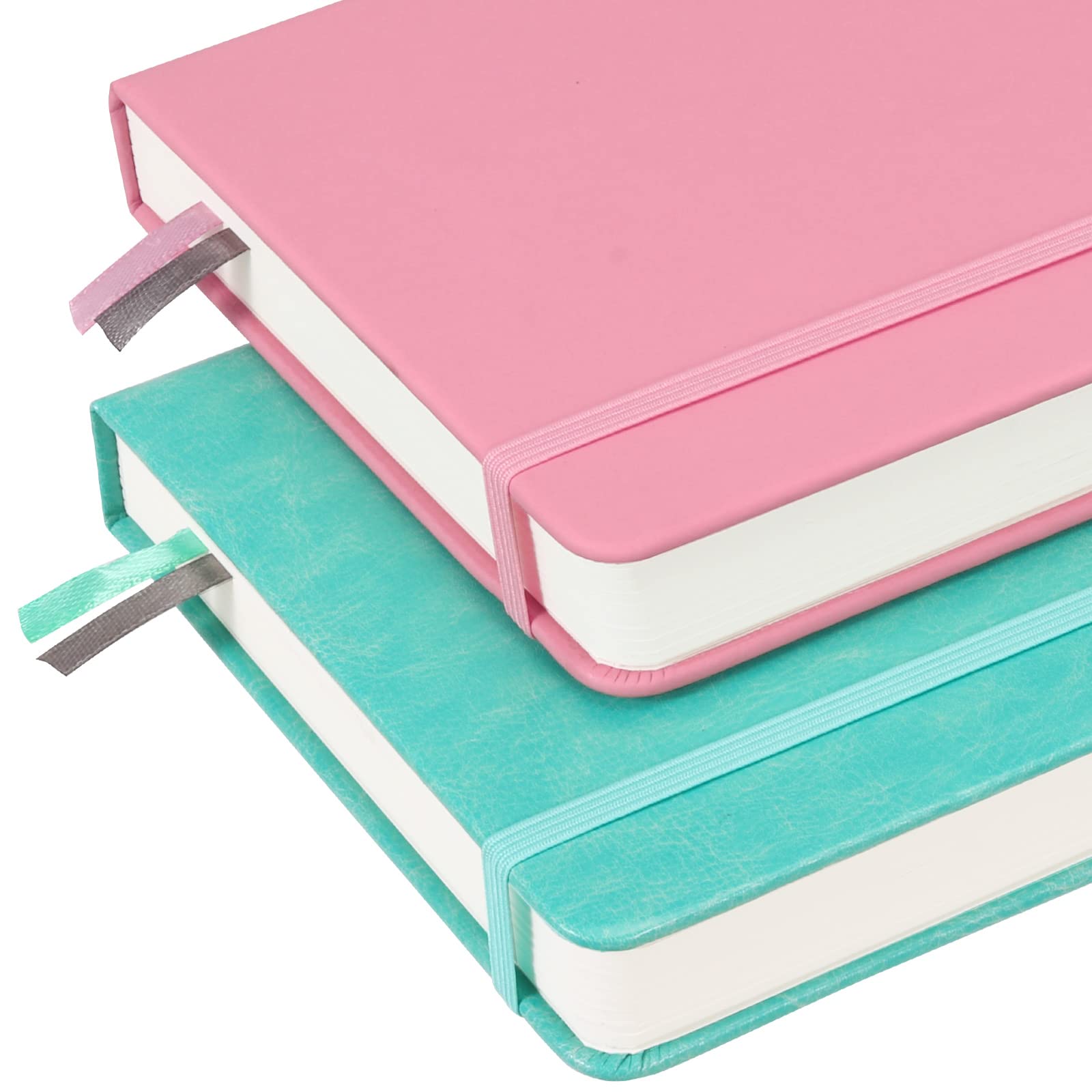 BLUMOST Bullet Dotted Journal Notizbuch – A5 Punktraster Notizbuch mit 280 Seiten, 100 g/m² dickes gepunktetes Papier, Leder-Hardcover gepunktetes Tagebuch für Damen und Herren, 14 x 21 cm, Rosa