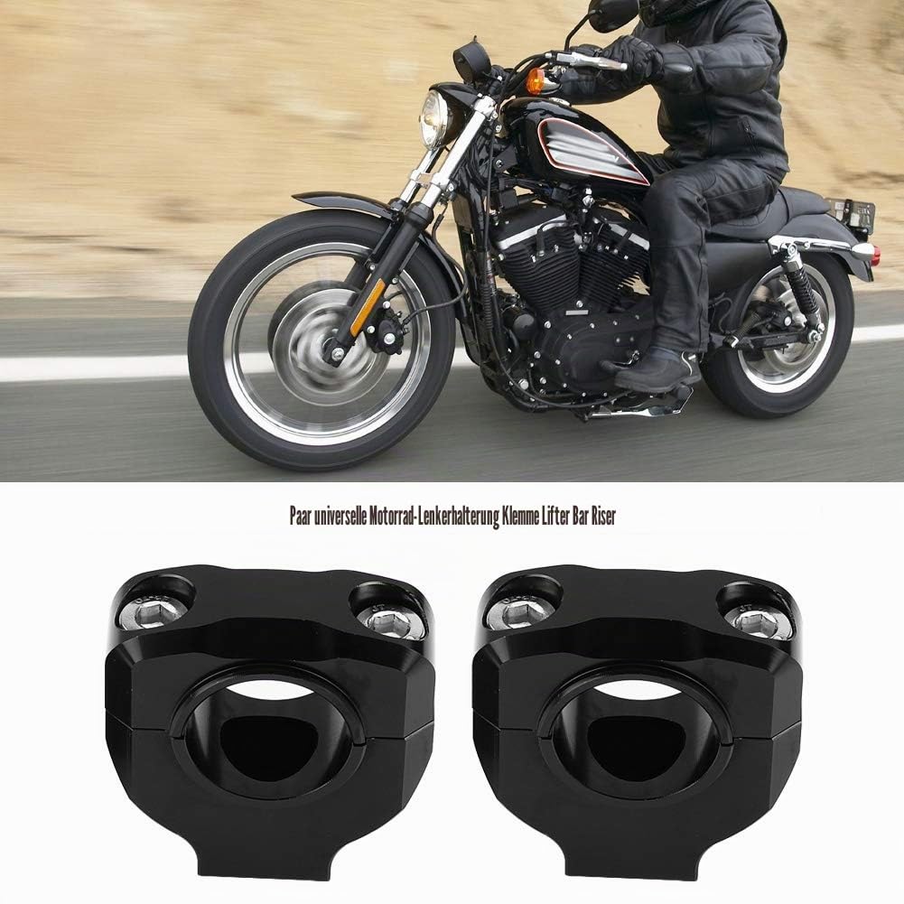 Lenkererhöhung, Aluminiumlegierung Universal Motorrad Lenkerhalterung Klemmheber Bar Riser 28mm