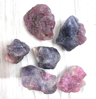 HXSCOO 1pc Natural Pink Tourmaline Raw Rough Quartz Crystal Rock Healing Mineral Unicorn Stone Pegmatite Lepidolite Gemstone (Size : 1pc 20-40mm Random)
