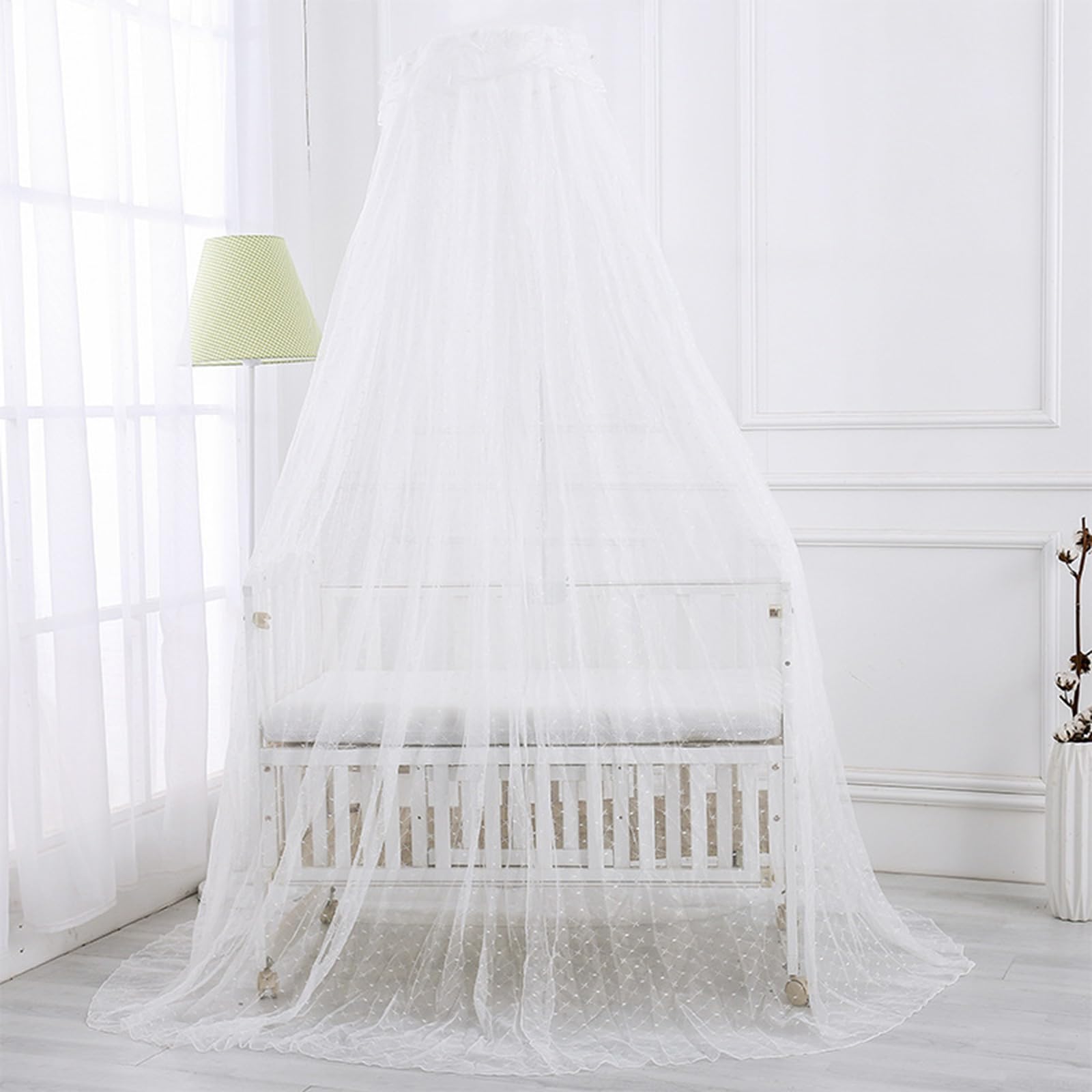Zanzariera per culla, baldacchino per letto Camera dei bambini Tenda sospesa Copriletto Rete da gioco Tenda Decorazioni per bambini per culla per