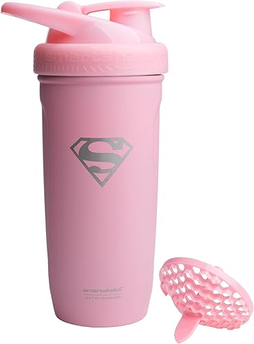 Miniatura 8 de Smartshake DC COMICS Reforce - Botella mezcladora de proteínas de acero inoxidable de 900 ml | 30 oz - Tapa a prueba de fugas con rosca - Sin BPA –