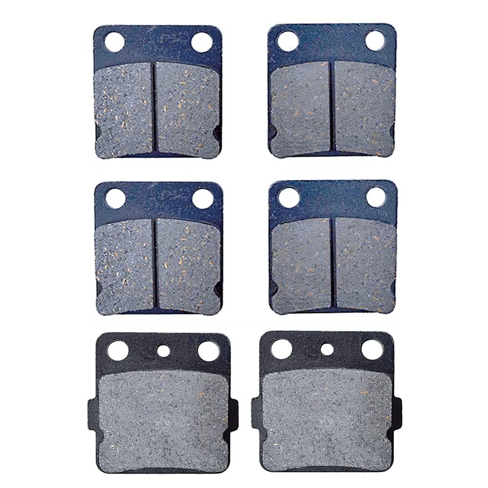 AHL Semi-metallic Brake Pads Set for Yamaha YFM350 Warrior 1989-2004 YFM350 Wolverine 1995-2005 BANSHEE 350 YFZ350 YFZ 350 1988-2009 YFS200 Blaster 2003-2006