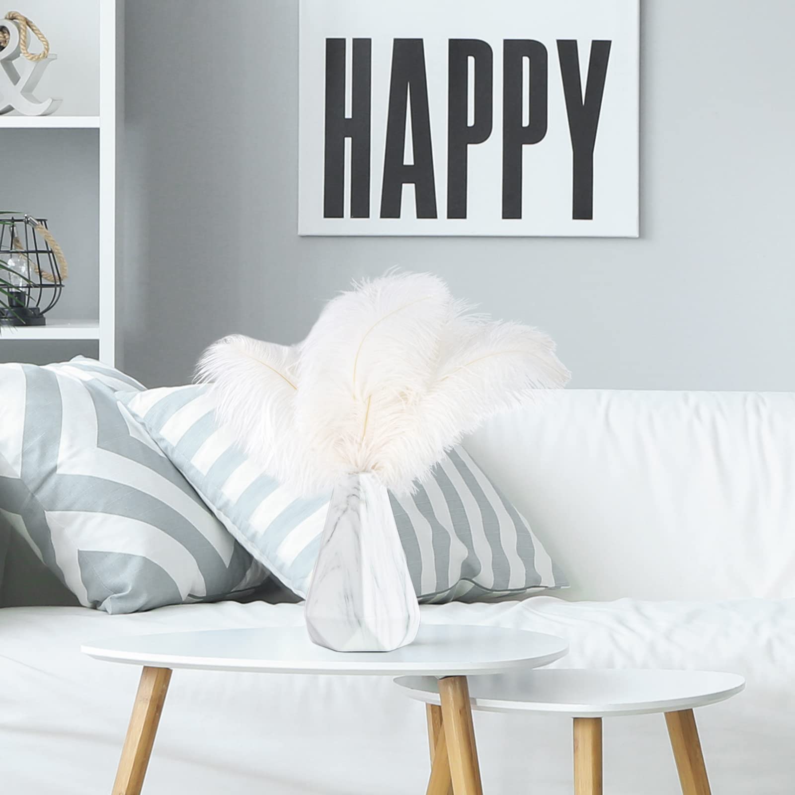 Fdit Natürliche Federn, Große Weiße Bastelfedern für Hochzeiten und Traumfänger, 20er-Pack, Einfach zu Verwendende, Elegante Dekoration (Kunststoffe 6)