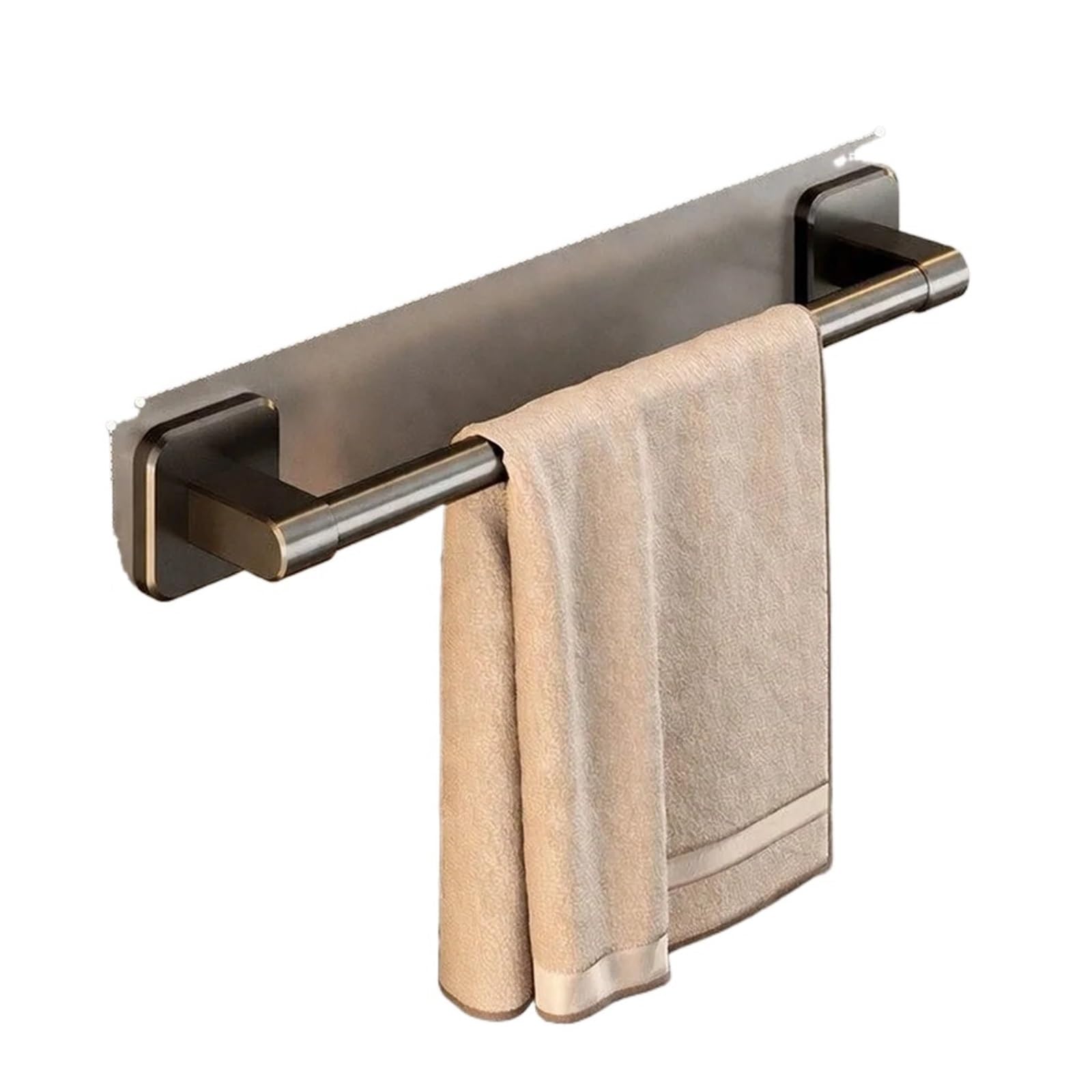 Bathroom towel rail 30-50cm Towel Bar Rack for Bathroom Wall Mounted Heavy Duty Hand Holder Space-Saving Rod(40cm Black)
