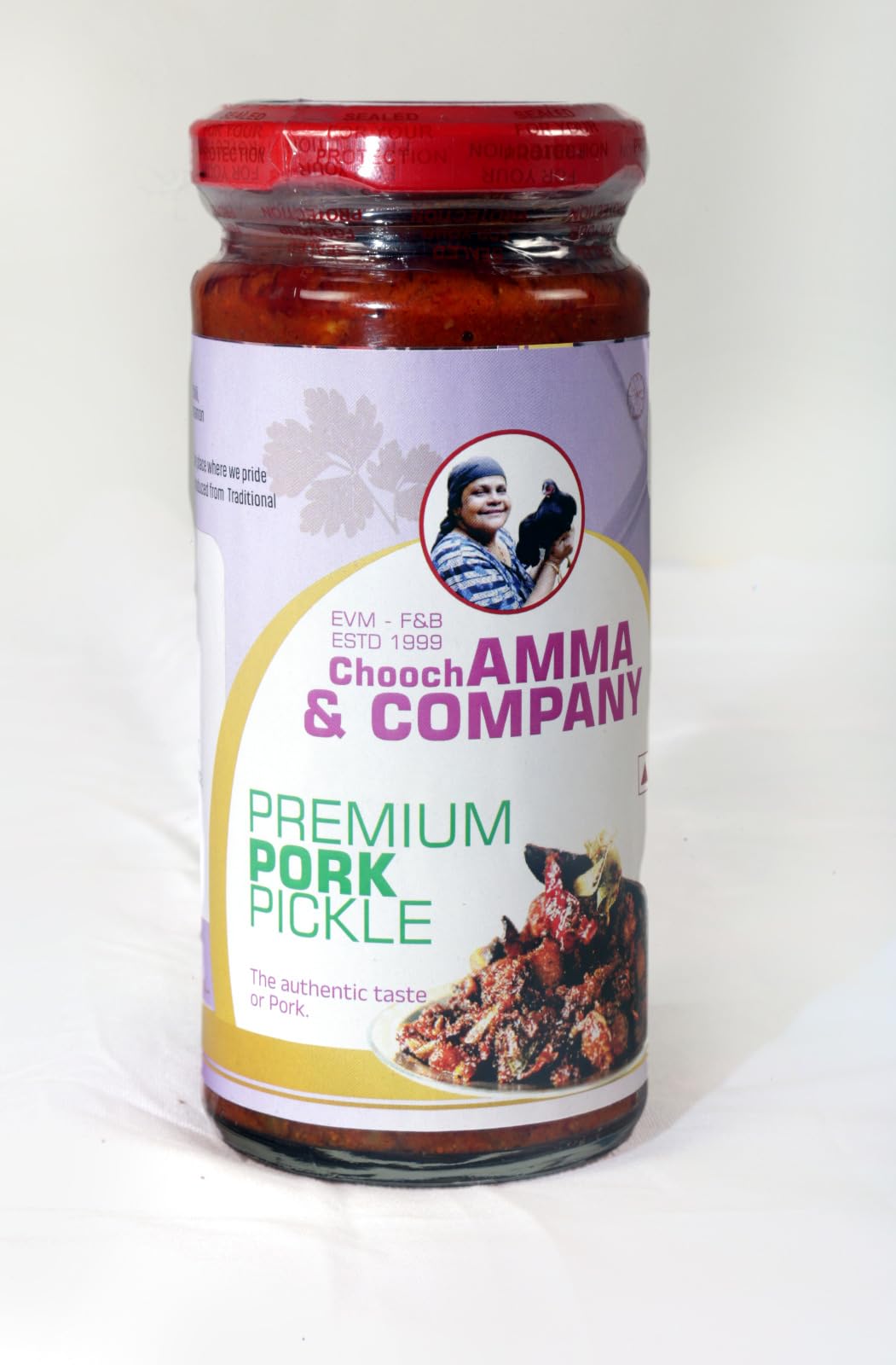 Chooch AMMA & COMPANY Kerala Style Pork pickle, No artificial preservatives, flavors, and colors-250g