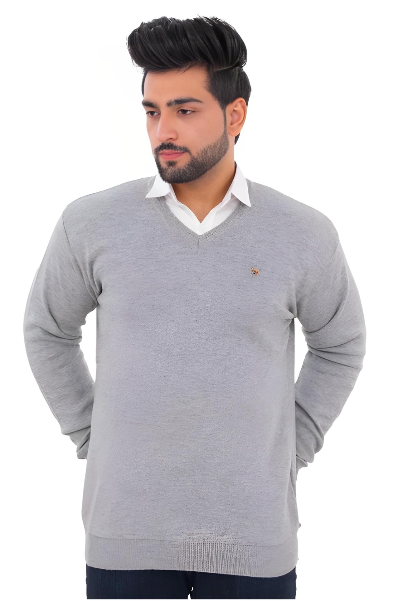 Men's V-Neck Sweater, Full Sleeves, Office Wear