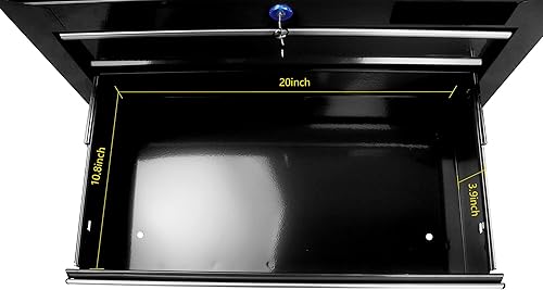 Miniatura 4 de Fulvari Caja de herramientas rodante, caja de herramientas rodante de 5 cajones con sistema de enclavamiento y ruedas para garaje, almacén, taller,