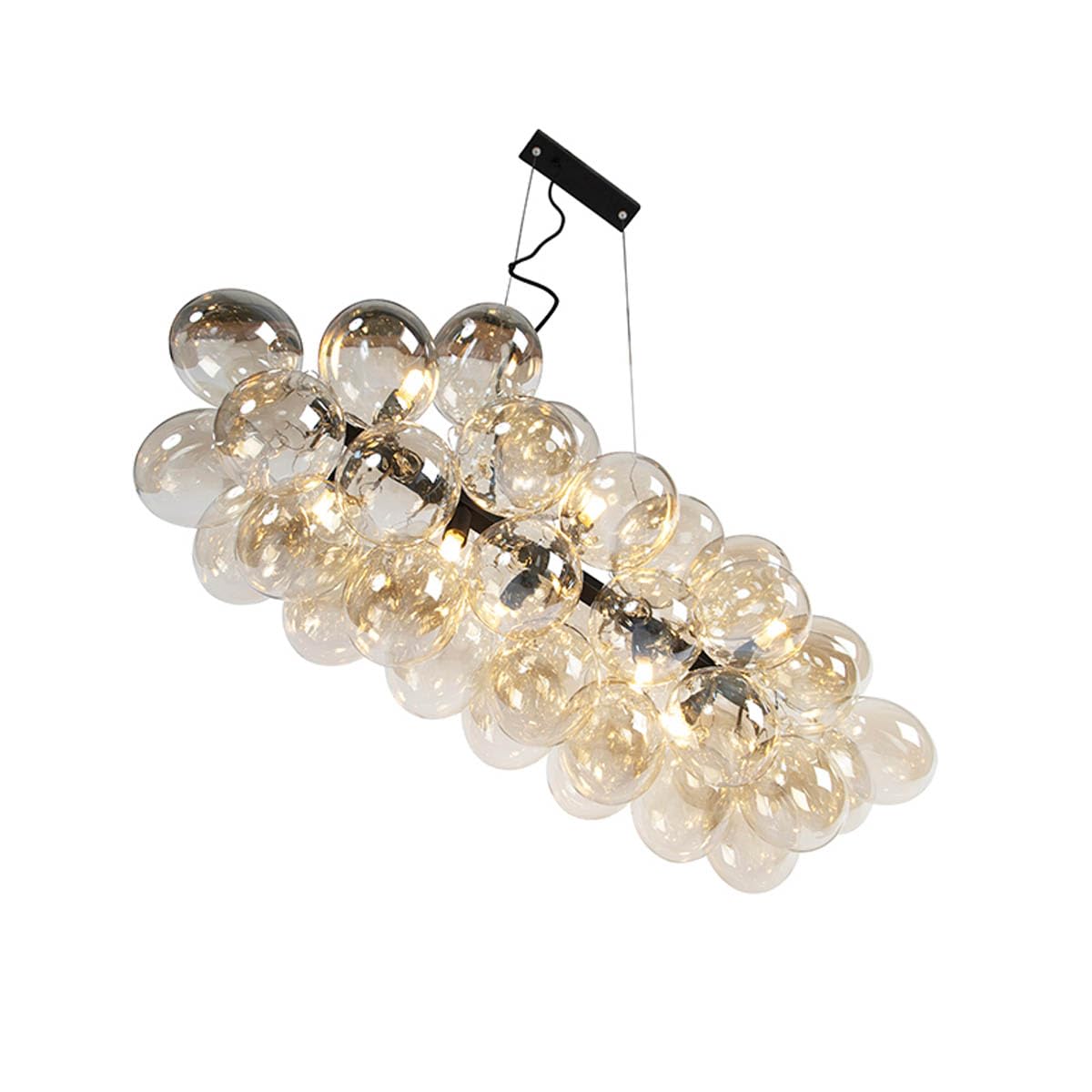 Qazqa uvas - Lampada a sospensione tavolo soggiorno Design - 8 luce - L 800 mm - Oro/Ottone - Design - Soggiorno I Camera da letto