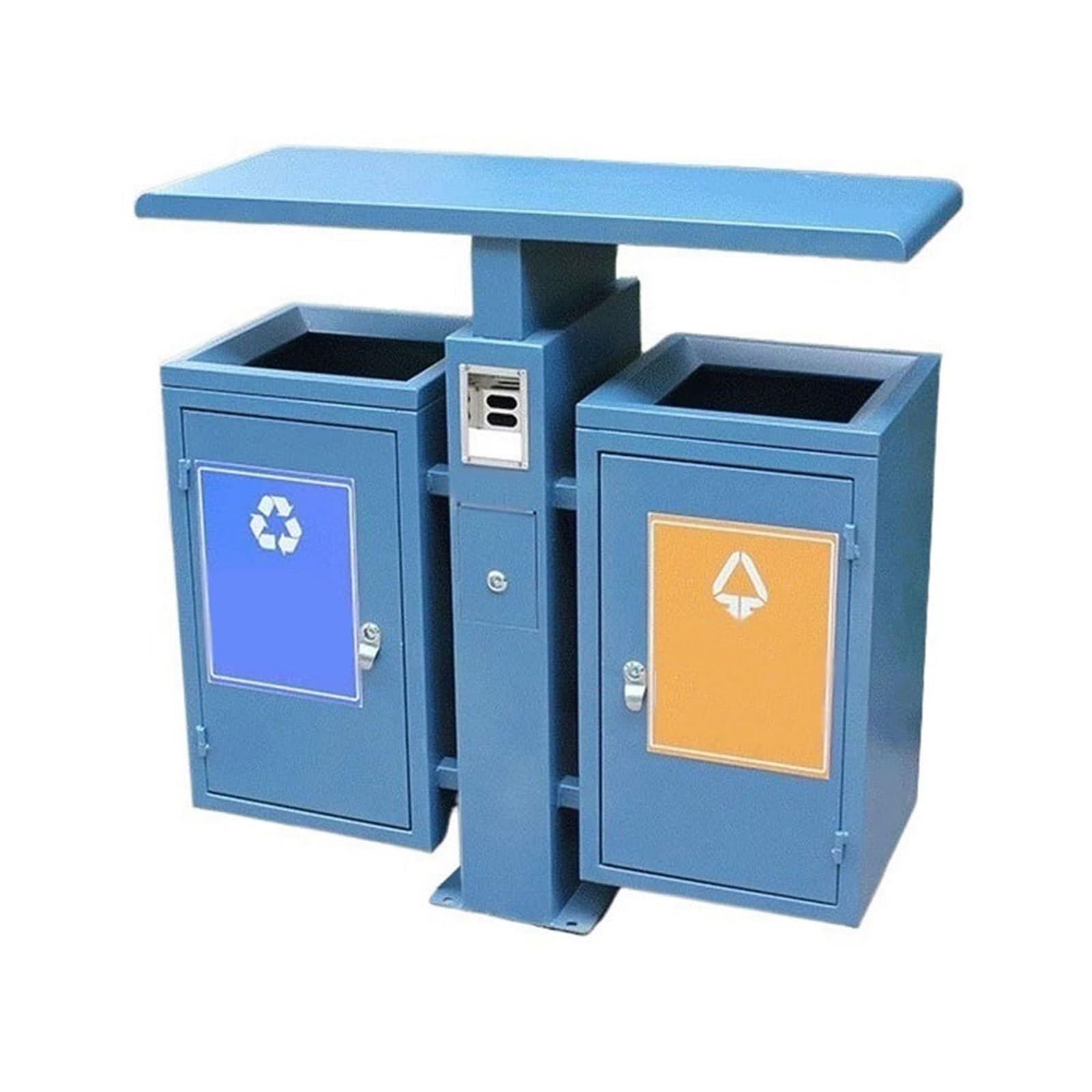Papelera de Reciclaje Puede ser un Cubo de Basura Fijo, Cubo de Basura de Metal de Doble Caja
