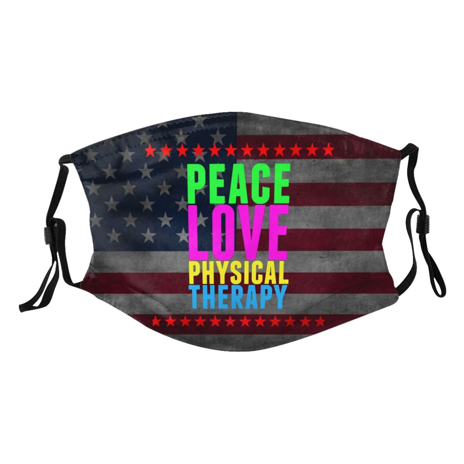 Peace Love Physical Therapy Adult Dust Mask Adjustable Dust Face with 2 Filter6839