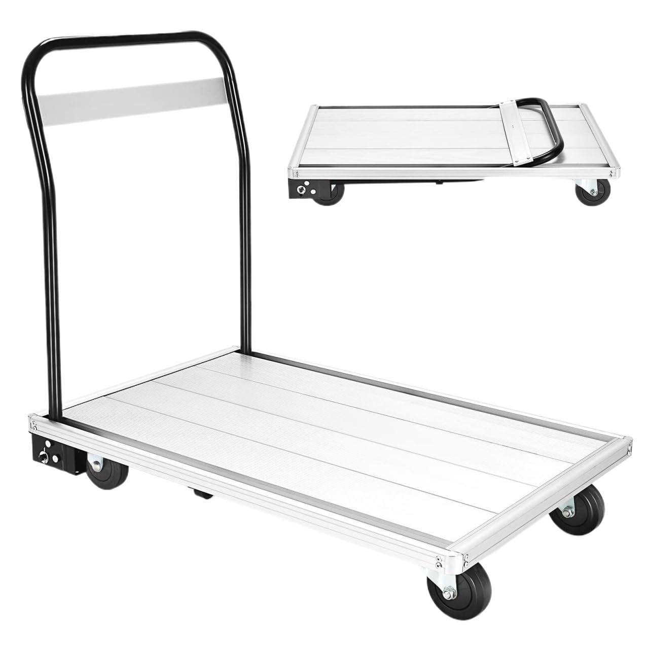 DXDXZDXLUF Moving Trolley, Folding Platform Trolley Heavy Duty Flatbed Hand Sack Dolly Sack Trolley