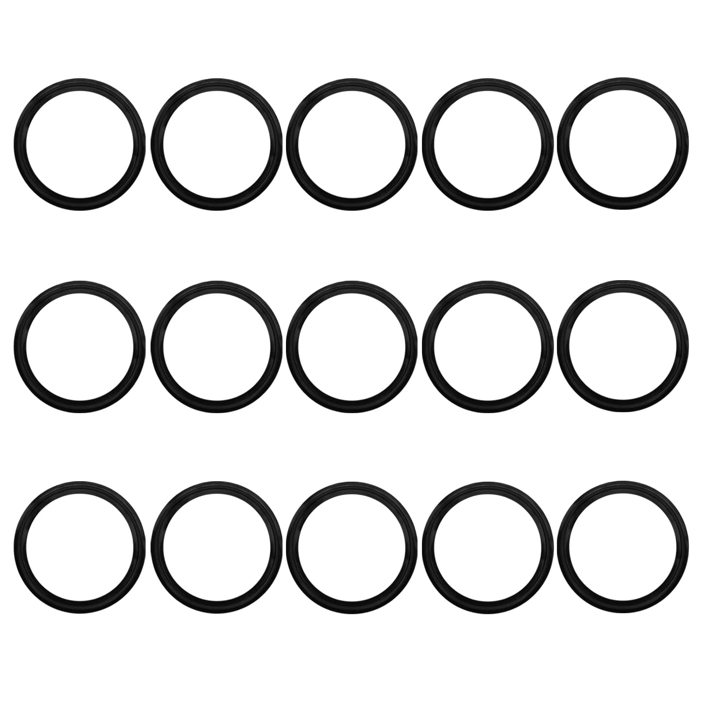 DERNORD 3" Tri Clamp EPDM Sanitary Gasket Fits Tri-Clover Type Ferrule (Pack of 15)