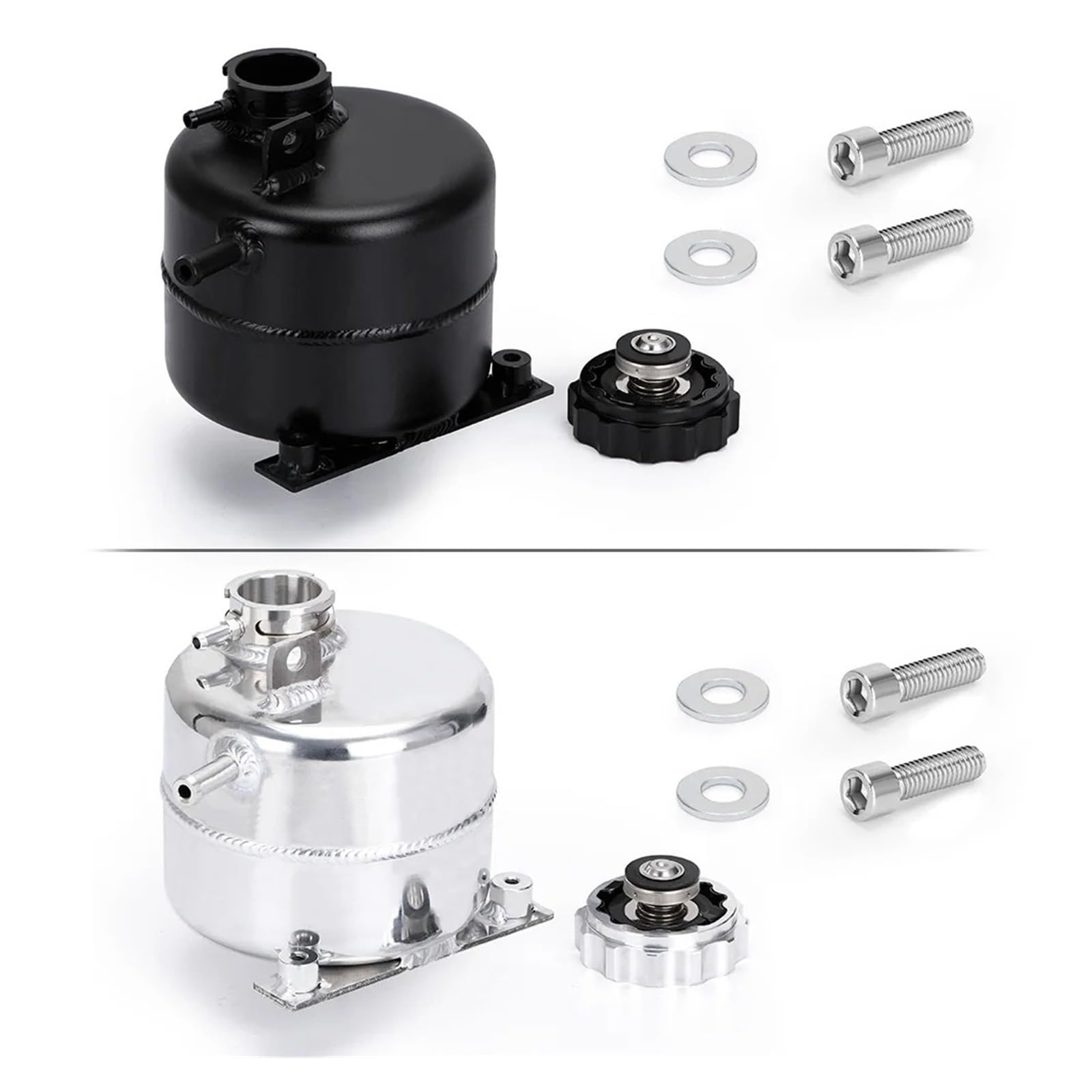 Vaschette Liquido Radiatori Per BMW Per Mini Per Cooper S R52 R53 2002-2008 Collettore Raffreddamento Alluminio Dell'acqua Pieno Tappo Espansione Serbatoio Accessori Auto(Black)