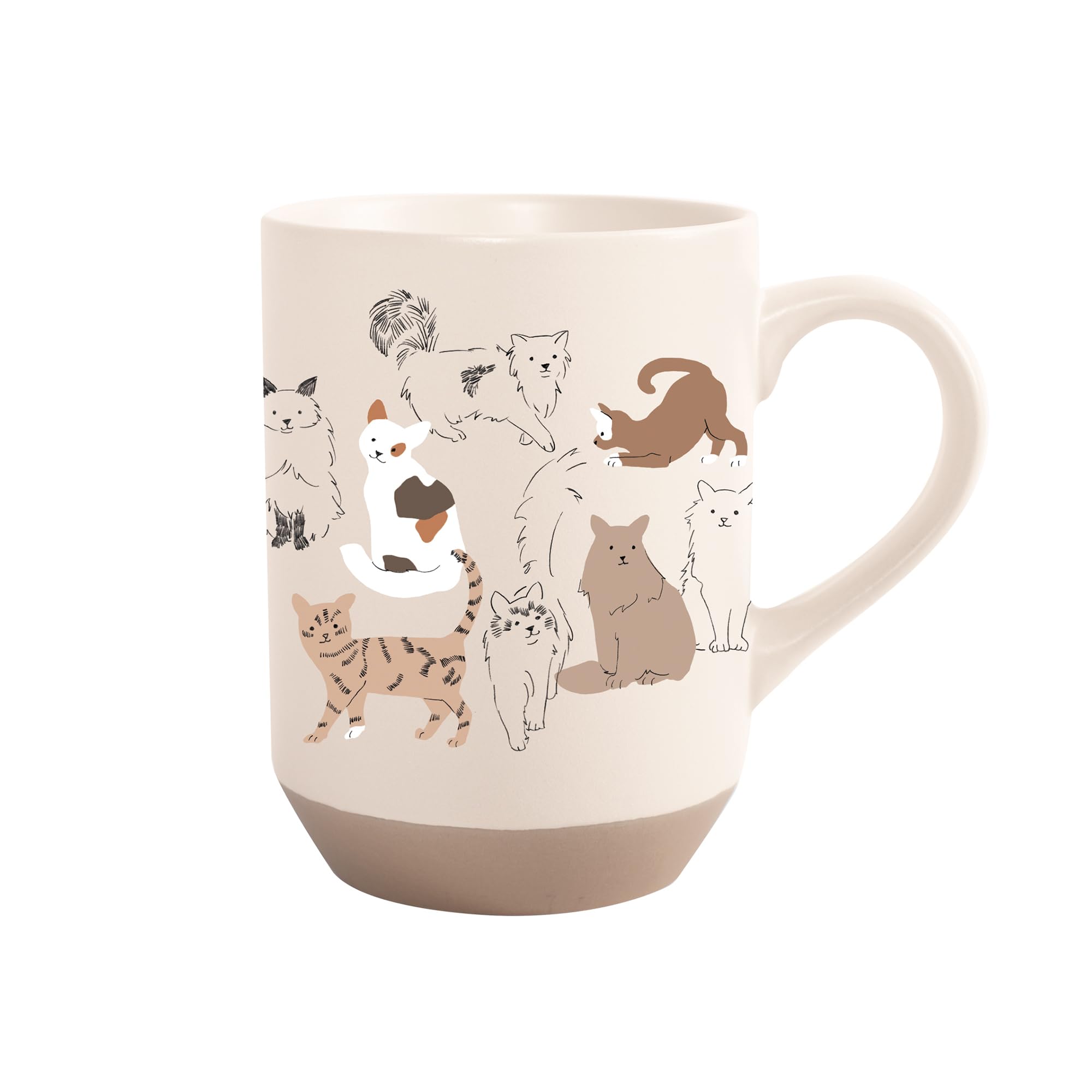 Fringe Studio PENCIL CATS Stoneware New York Mug, PetShop Collection (429071): Pencil Cats