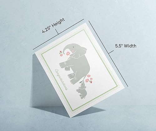 Miniatura 7 de Twigs Papel  Surtido de tarjetas de felicitación para baby shower en blanco con sobres, tarjetas de felicitación para niños y niñas, tarjetas de