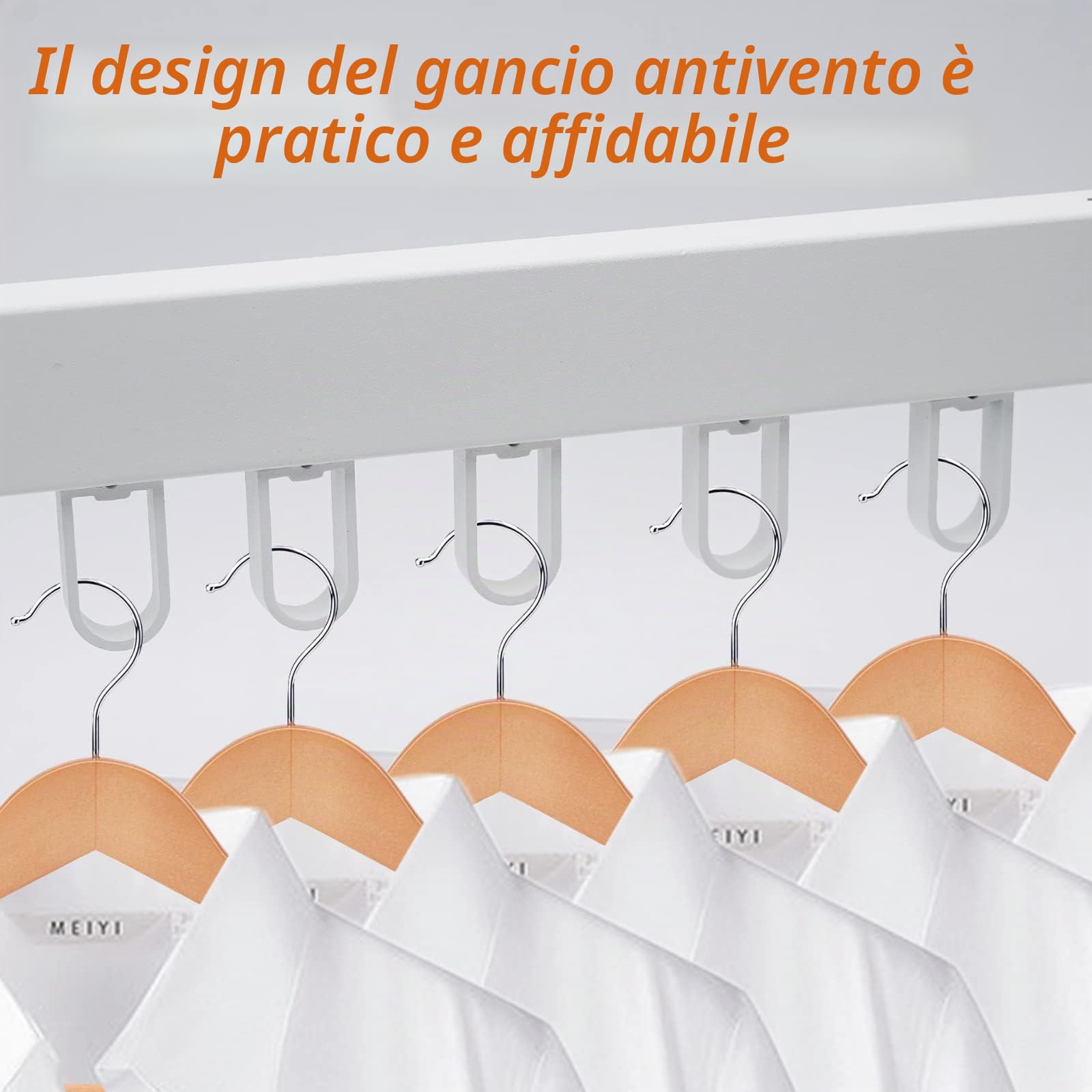 Stendino A Parete Richiudibile 128cm, Stendibiancheria Esterno E Interno, 3 Livelli, Stendibiancheria Alluminio, tendino Pieghevole Da Balcone, Salvaspazio, 8 Ganci, Bianco