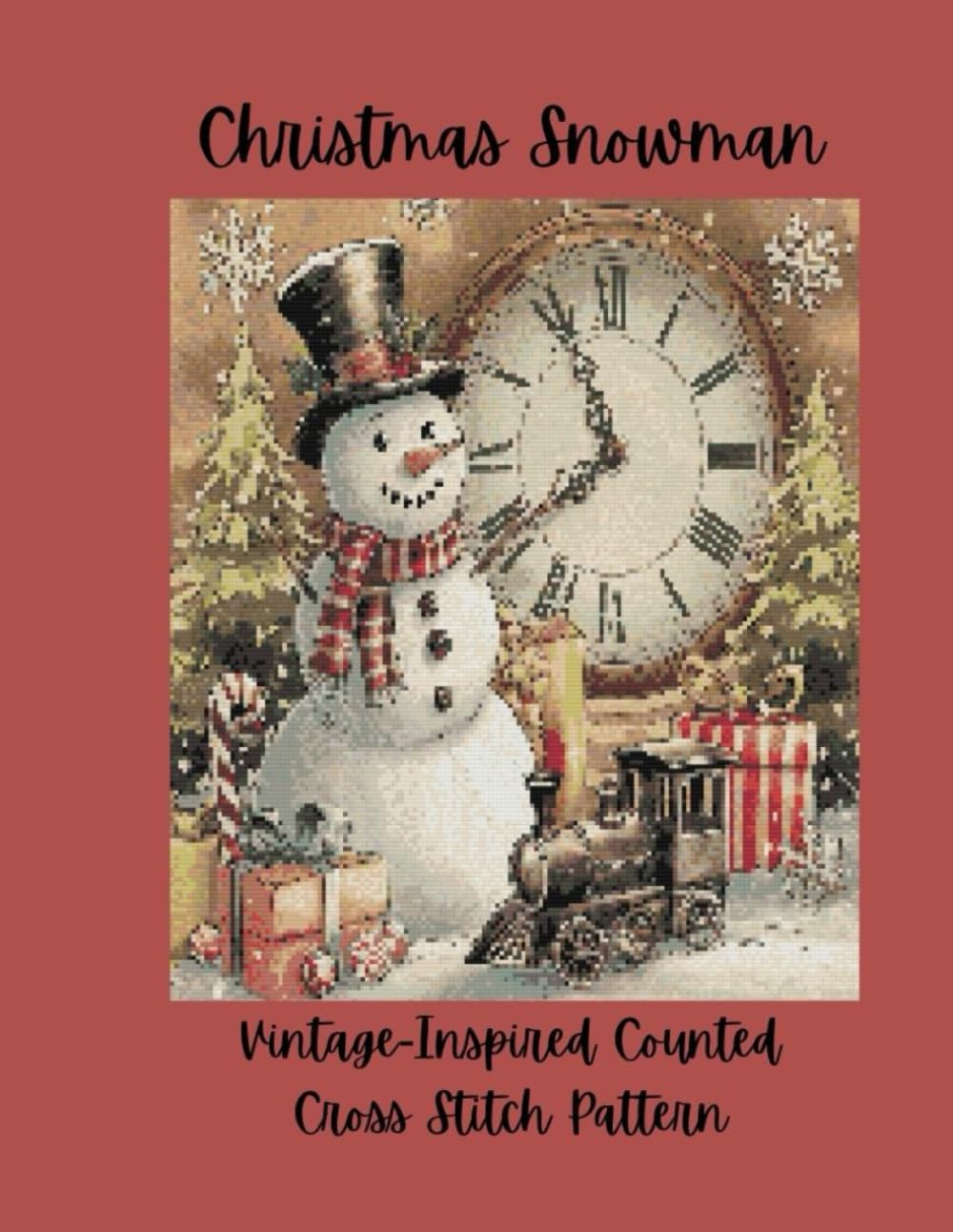 Christmas Snowman: Vintage Inspired Counted Cross Stitch Pattern