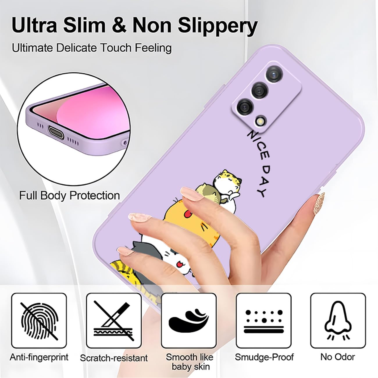 ILING Cover per Oppo A74 5G/Oppo A54 5G Case, Silicone Colorato, Proteggi la Fotocamera, Custodia Antiurto Ultrasottile da Donna (Nero