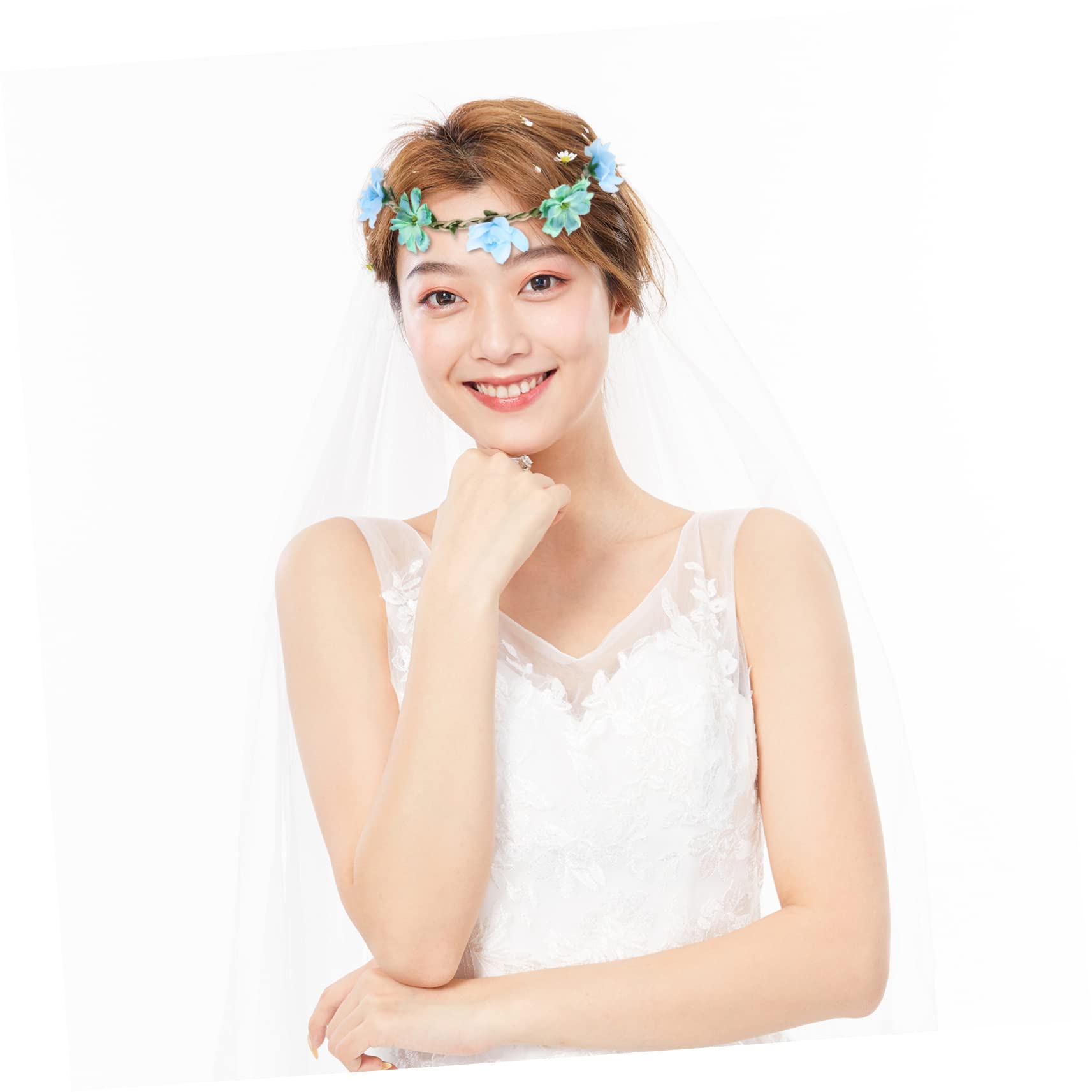 SOIMISS 24stücke Blumenkranz Haarschmuck Für Frauen Teiliges Und Hellrosa Elegante Haarreifen Für Hochzeiten Partys Und Fotoshootings