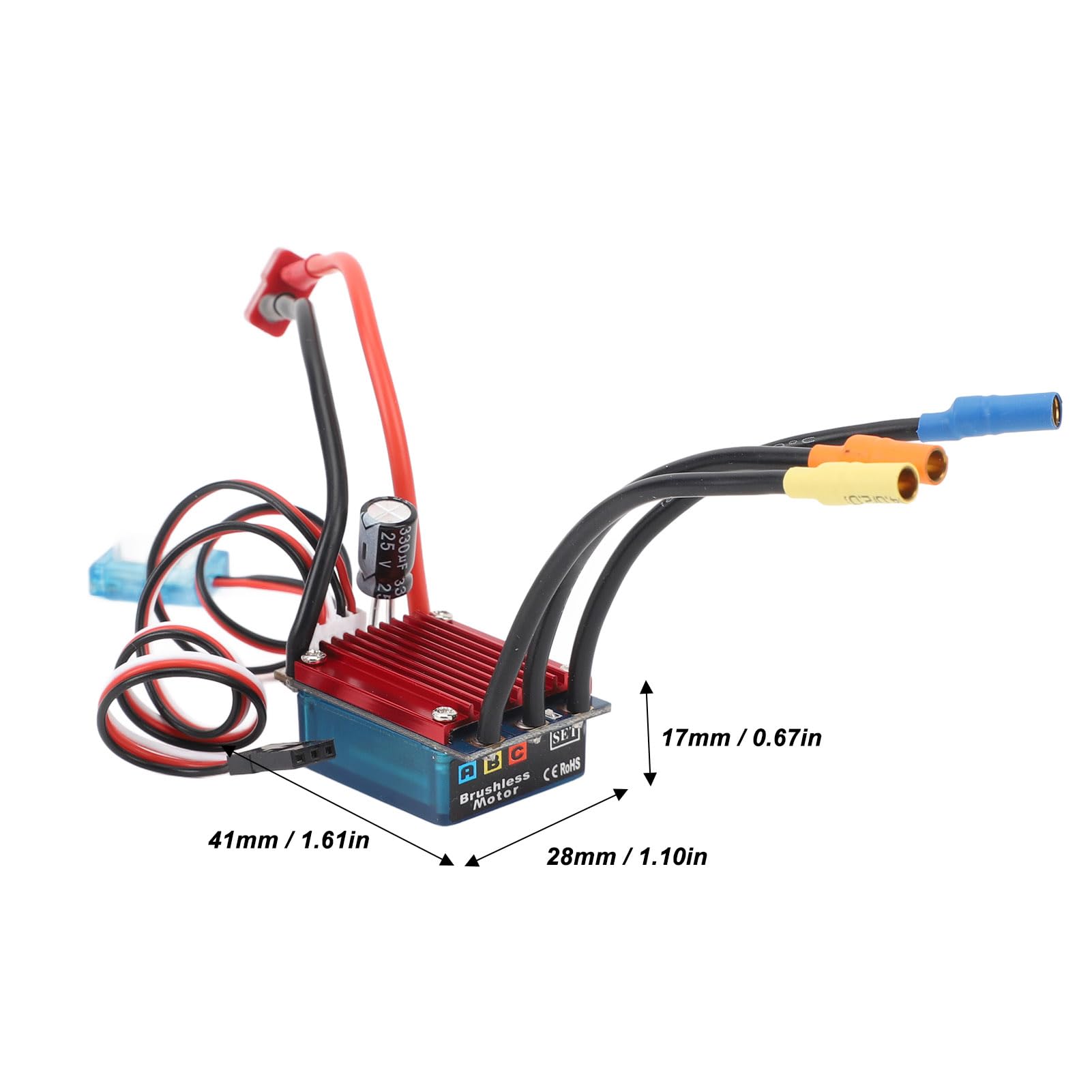 FURITEK PASO PRO 60A/100A Waterproof SENSORED/SENSORLESS ESC with Wireless Combo for 1/18 1/12 Nascar, Mojave - Granite Grom - Remote Control Car, RC Car Electronics (HELIDIRECT)