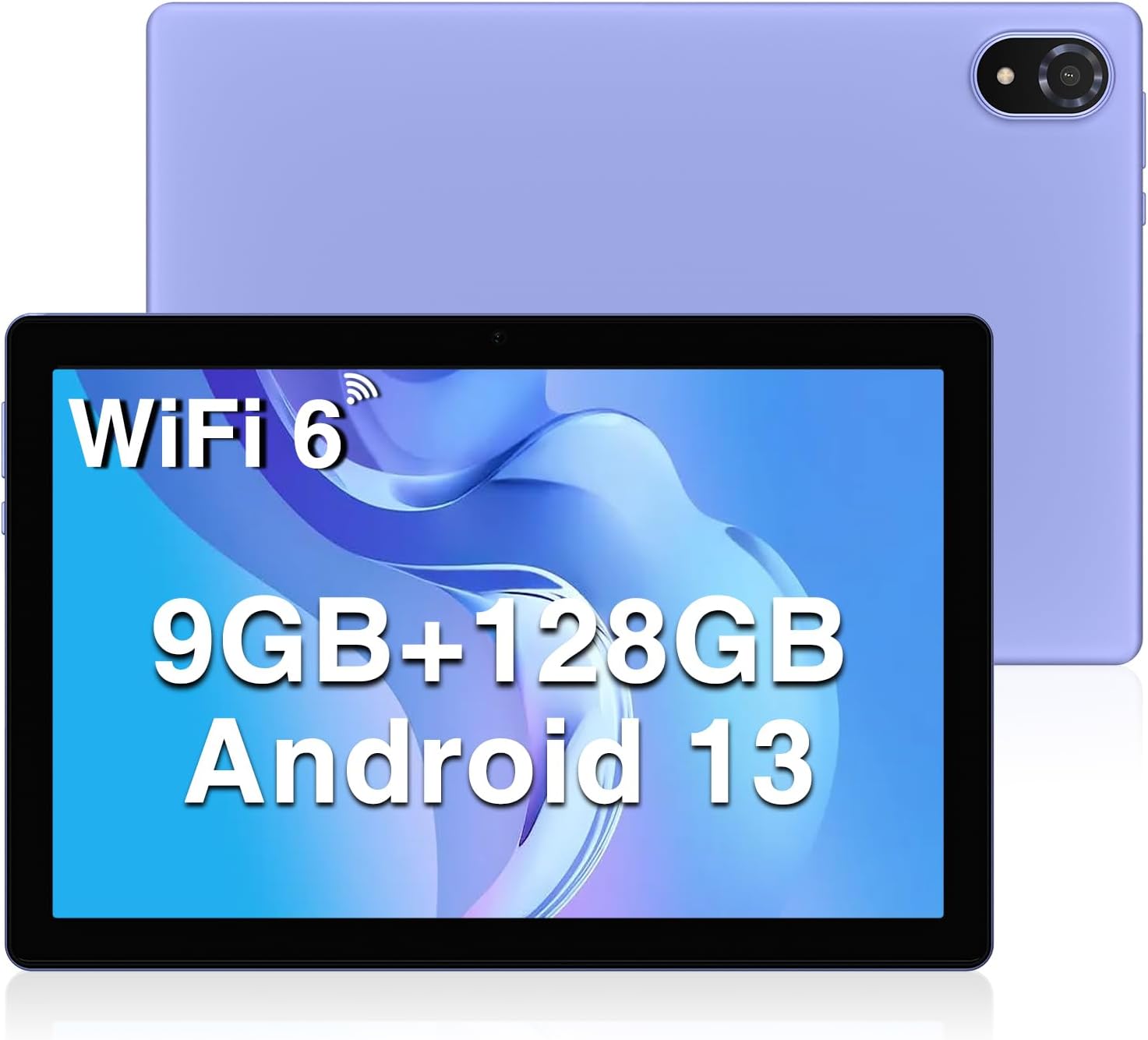 DOOGEEU10 Tablet 10 Inch Android 13 Tablet PC 9GB RAM + 128GB ROM/TF 1TB Quad-Core 2.0 GHz, Google GMS | Bluetooth 5.0 | WiFi-6 | 5060mAh | 1280 * 800 | 5MP+8MP, Purple
