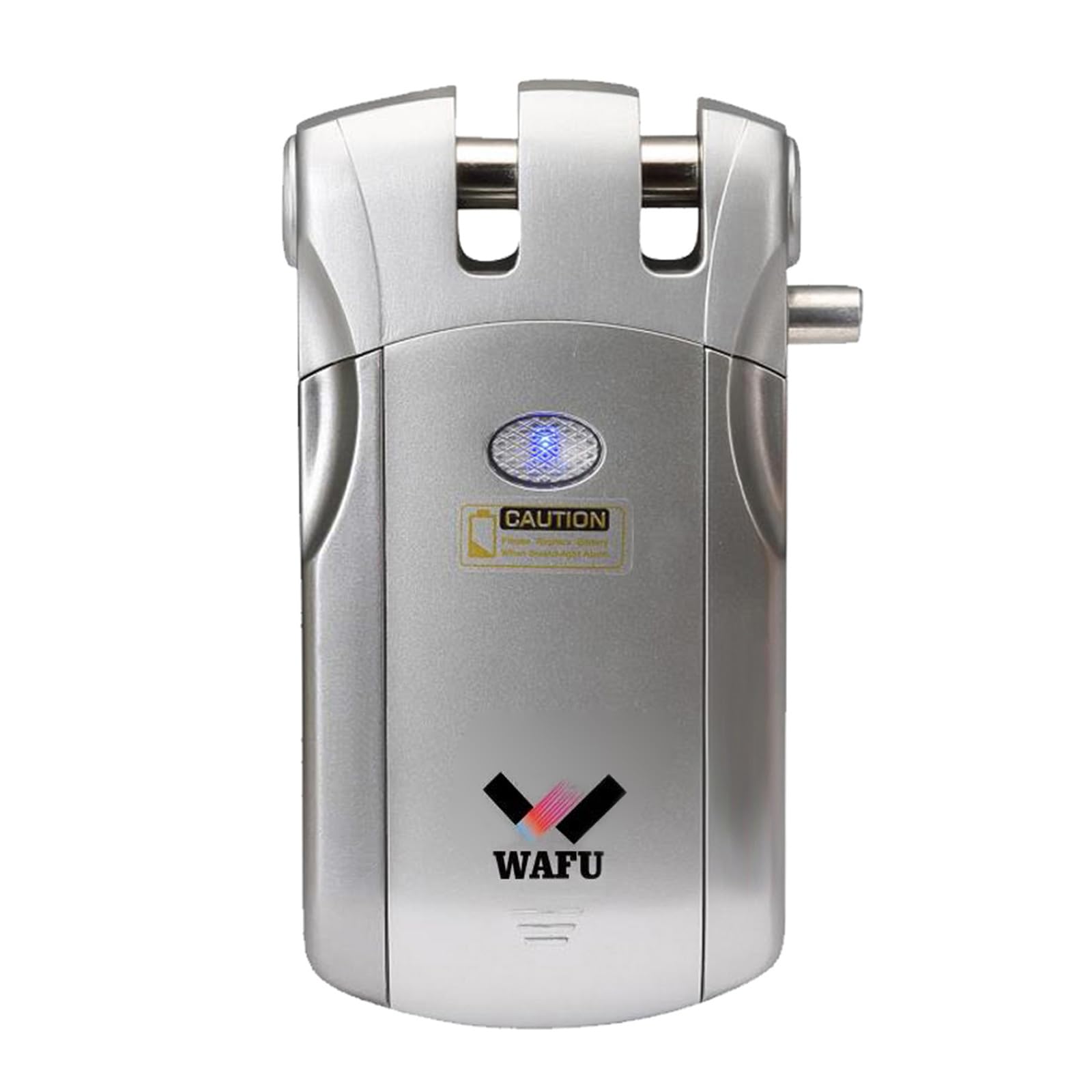 Invisible WAFU WF-018 de Seguridad de Cerradura de Puerta Inalámbrica con 4 Llaves Remotas para Puerta Inteligente de Entrada sin Llave Azul+Oro 5", para Casa Villa Oficina (SILVER)