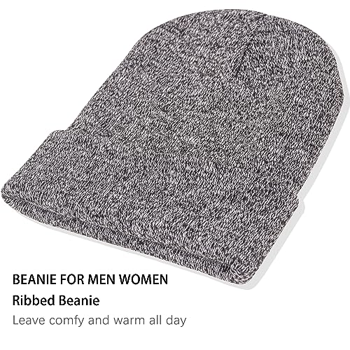 Image of ZOORON 1&2 Pack Beanie for Men Women Slouchy Beanie Hats Winter Knit Caps Soft Ski Hat Unisex