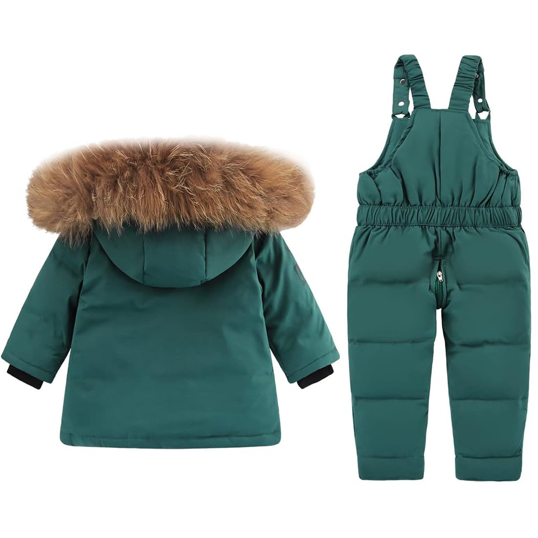 Combinaison de Neige Fille Garçon Doudoune à Capuche + Pantalons de Ski Enfant 2PCS Ensemble de Doudoune pour Bébé d'hive Enfant Doudoune Manches Longues