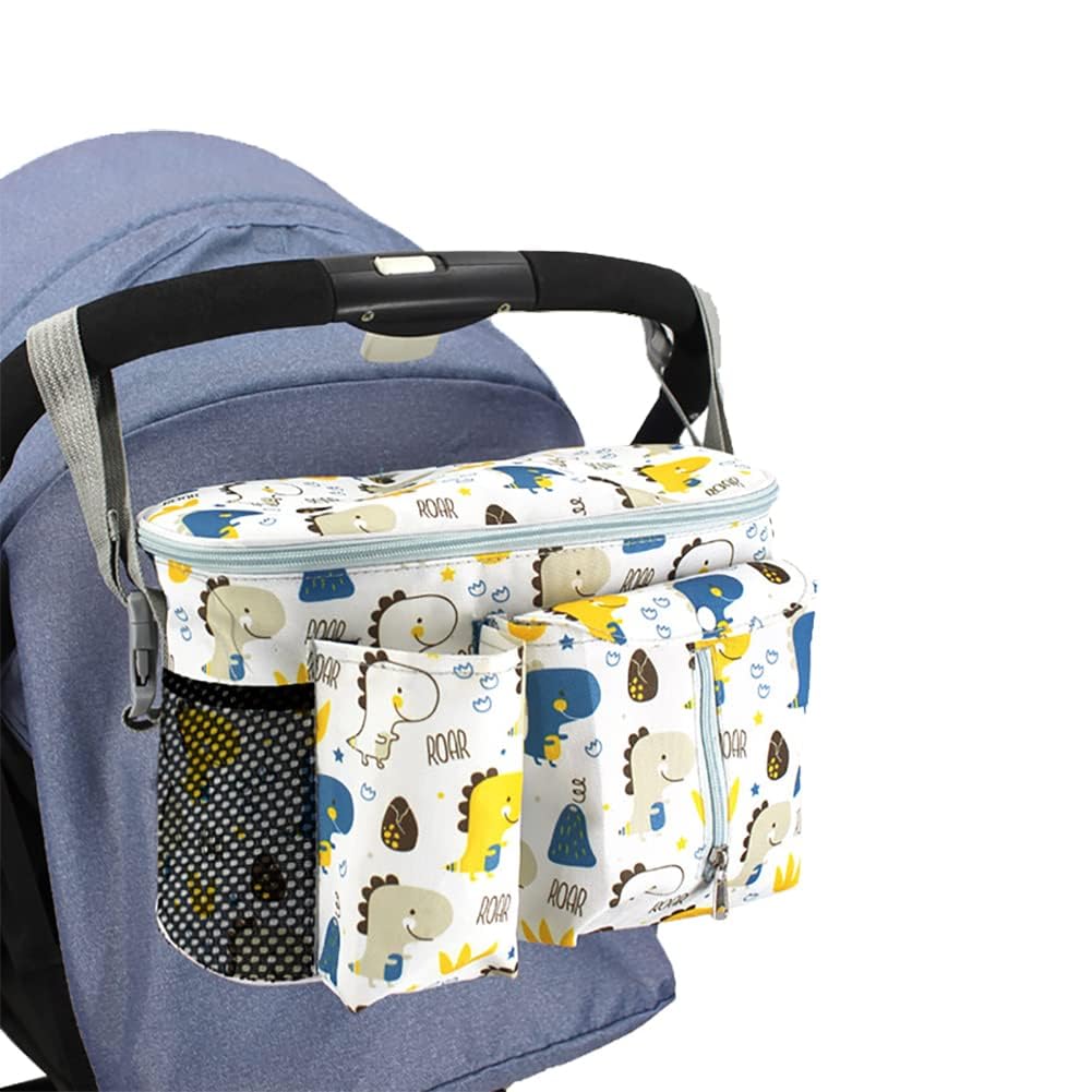 NALACALUniversal Pram Organiser - Multi-function Waterproof Baby Stroller Bag with Cup Holder - Must-have Pram and Stroller Accessory - Changing Organizer Included