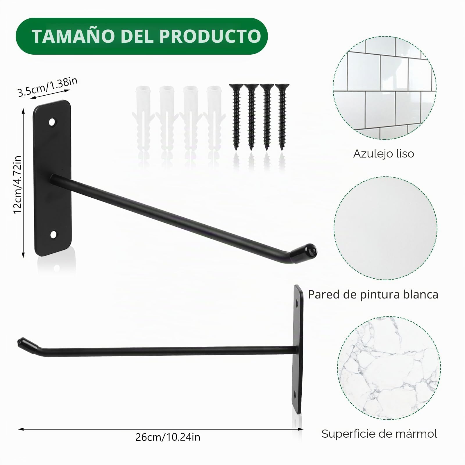 4 Pcs Ganchos Para Colgar, Colgador Bicicleta Pared, Gancho de Garaje, Soporte de Pared para Neumáticos, Soporte Montaje en Llanta para Garaje Herramientas, hasta 15 kg