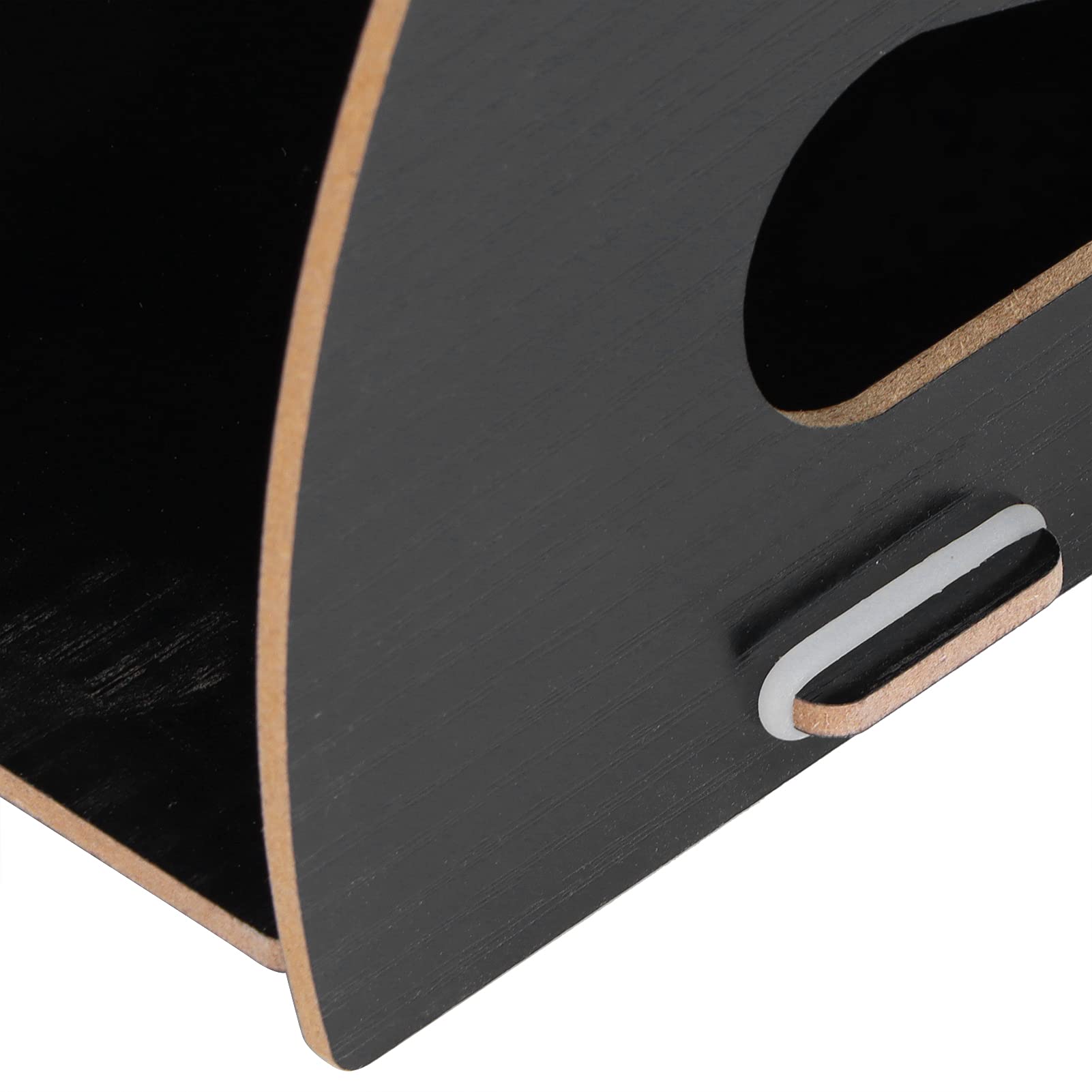 Estantería de almacenamiento de madera con múltiples compartimentos, organizador de archivos de escritorio para suministros de oficina, soporte de madera para libros y revistas con (Negra)