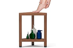 Teak Shower Bench with Adjustable Feet