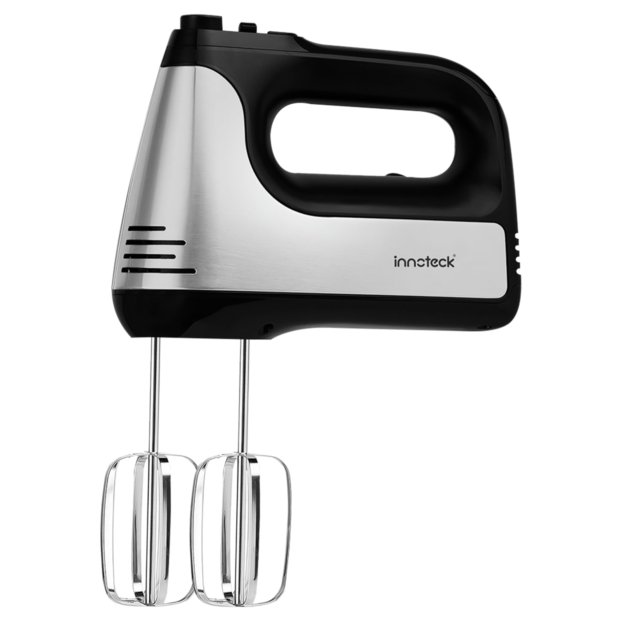 Innoteck Hand Mixer with Stainless Steel Attachments 6 Speed Turbo Button Cordless 400W Electric Whisk for Kitchen Baking Handheld Egg Beater for Whipping Dough Cream