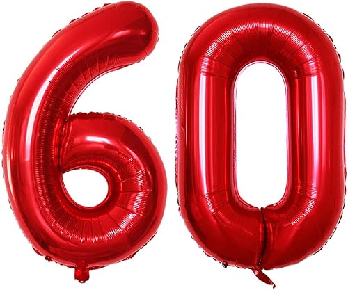 Miniatura 389 de GOER Globos con el número 40 para decoraciones de fiesta de cumpleaños número 40, globos de helio de aluminio jumbo de 42 pulgadas para 40
