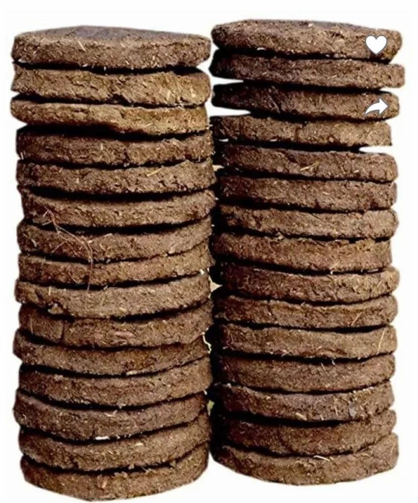 Pure & Original Desi Cow Dung Cake | 100% Natural Holy Cow Dung for Hawan, Pujan & Religious Ceremonies | Round 3 Inch, Eco-Friendly, Smokeless Fuel for Spiritual (30, Round)-image-12