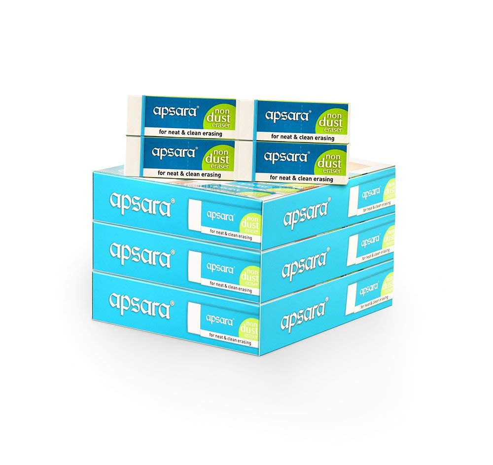 Apsara Non Dust Jumbo Erasers - Pack of 20 1