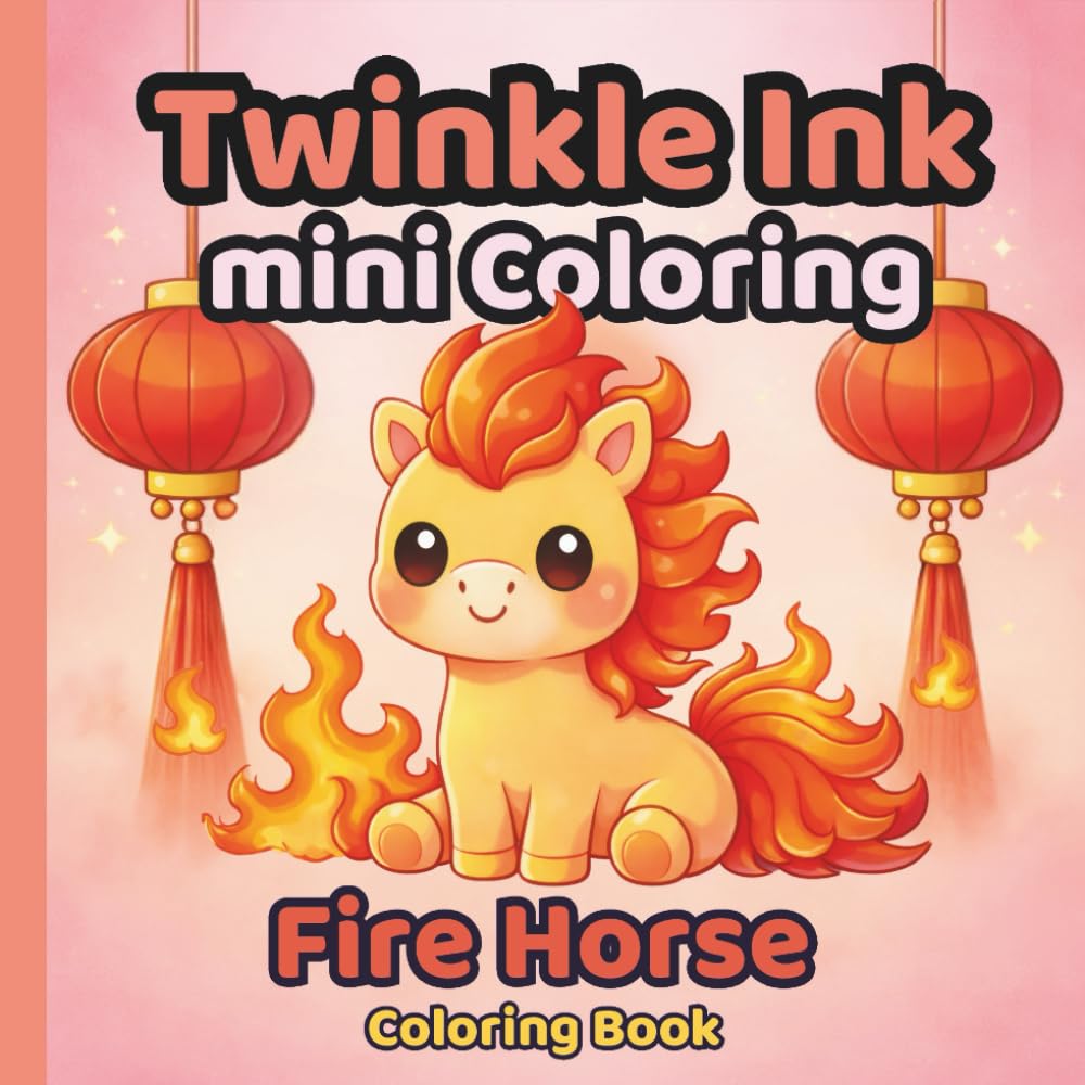Twinkle Ink Mini Coloring: Fire Horse